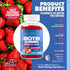 Biotin 10,000mcg Gummies, 100 Count, Extra Strength for Hair Growth, Skin & Nails, Vegan, Strawberry Flavor