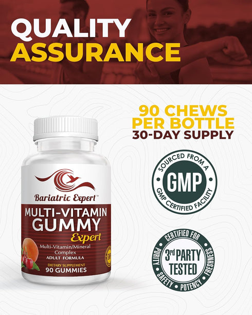 Bariatric Expert Multivitamin Gummies – Nutritionist Recommended Dietary Supplement for Adults, 90 Count
