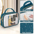 Wedama TSA Approved Toiletry Bag - 4 Pack Clear Makeup Bags with Handles, Quart Size, Til Blue