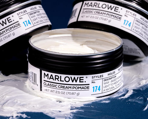 No. 174 Classic Cream Pomade for Men - 2.5 oz, Wax-Based Light to Medium Hold with Coconut Oil & Shea Butter