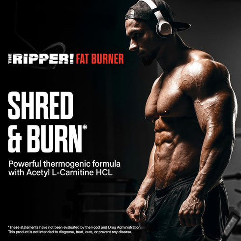 JNX SPORTS The Ripper! Shredding Thermogenic Fat Burner - Blood Orange 30 Servings, Advanced Fast Acting Pre-Workout