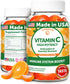 Vitamin C Gummies for Adults and Kids - 300mg Organic, NON-GMO, Vegan Chewable Supplement, 60 Count