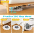 Set, 360 6 JOYMOOP Spin Mop and Bucket with Wash and Wringer Mop Head & Telescopic Handle, Reusable Microfiber Pads