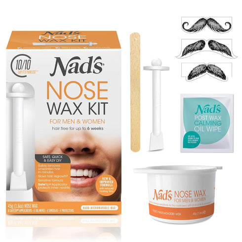 Nad's Nose Wax Kit for Men & Women - Quick & Easy Nose Hair Removal, 1 Count