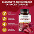 healblend Organic Nitric Oxide Beet Root Capsules 1300mg - Nitric Oxide Booster, Support Immune System - 120 Count