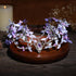 MOSTORY Handmade Purple Woodland Fairy Headpiece, Elf Crown with Rhinestone for Cosplay