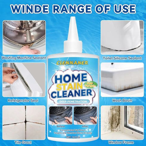 Home Remover Gel, 10 Fl Oz Household Mold Cleaner Gel for Washing Machine, Refrigerator Strips, Grout Cleaner for Tiles Grout Sealant Bathroom Kitchen Sinks Cleaning