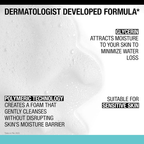 Neutrogena Ultra Gentle Foaming and Hydrating Face Wash for Sensitive Skin, 16 fl. oz, Oil-Free, Soap-Free