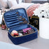 KOPY Velvet Makeup Bag for Women, Large Classy Makeup Organizer, Portable Travel Toiletry Bag with Handle (Navy)