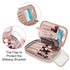 Yarwo Travel Makeup Brushes Bag, Portable Cosmetic Bag for Brushes (up to 9.4") and Essentials, Dusty Rose