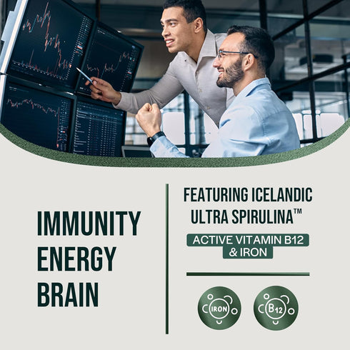 Orlo Immunity Boost Multivitamin Spray - Spirulina, Bioactive Vitamin B Complex, B12 & Vitamin D3 for Energy