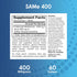 Jarrow Formulas SAMe 400 mg, Supports Joint Health, Liver Function, Brain Metabolism, 60 Tablets