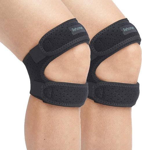 Patella Knee Strap, Adjustable Knee Brace with 3D Silicone Insert for Pain Prevention & Relief for Running, Football
