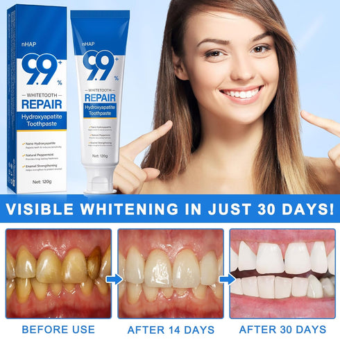 PULLING OIL 9.9% Hydroxyapatite Toothpaste, Nano Hydroxyapatite Toothpaste Protects Enamel and Strengthens Teeth