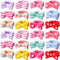 WILLBOND 24 Pack Spa Headband Bow Hair Band - Adjustable Facial Makeup Headband for Women, Soft Flannel Towel Wraps
