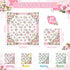 SUMMORO 180 9 OZ Set Pcs Floral Paper Tea Cups and Plates Disposable Paper TeaCups and Saucers with Tea Party Napkins