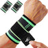 HiRui Wrist Brace Compression Strap, Adjustable Wrist Support for Fitness, Weightlifting, Sprains, Pain Relief (2 PACK,