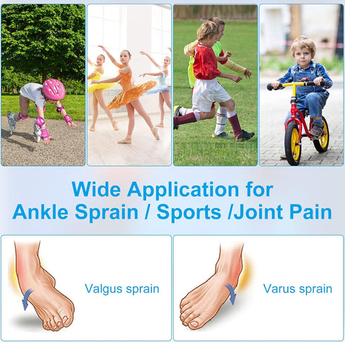 Kids Ankle Brace Supports Breathable Neoprene Ankle Stabilizer Adjustable Protector Wraps for Sports Protection 2PCS