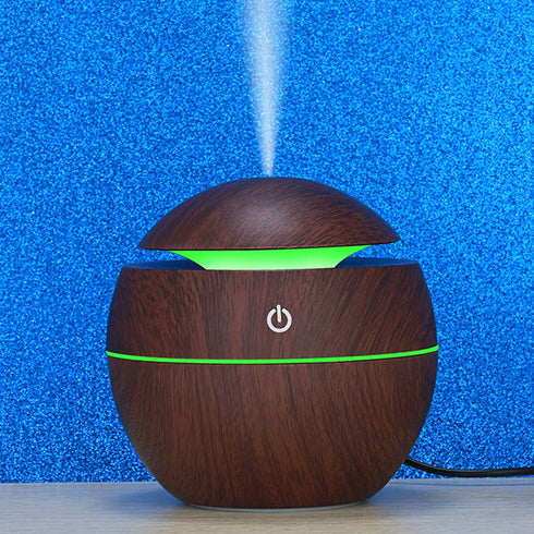 Ultrasonic Aroma Diffuser - Aroma Diffuser Dark Wood for Essential Oil - Aromatherapy Diffusers - Home, Office, Yoga