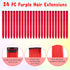 Kyerivs 24PCS Colored Clip in Hair Extensions for Girls - 20Inch Rainbow Straight Synthetic Hairpieces