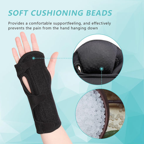 2 Pack Night Wrist Sleep Support Brace, Adjustable Compression Splint for Carpal Tunnel Tendonitis Pain Relief