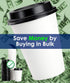 White 12 Oz Paper Coffee Cups with Recyclable Dome Lids, 100 Pk. BPA Free Disposable Drink Cup Set for Hot Tea and