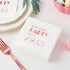 Crisky 70th Birthday Cocktail Napkins, Rose Gold for Women, 50 Pcs Disposable Napkins for 70th Birthday Party
