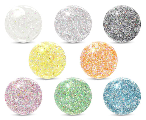 MARBLERS Holographic Glitter Mixed 8 Color Set, 4oz (112g) | Non-Toxic, Vegan, Cruelty-Free | Nail Art, Makeup, Craft