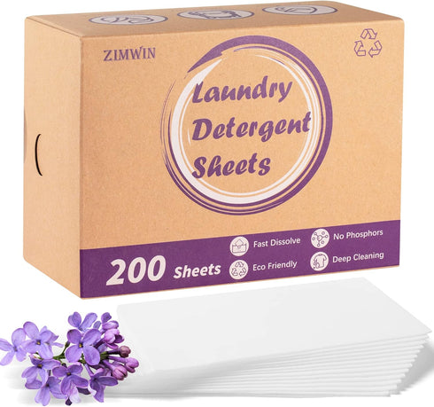 Laundry Detergent Sheets, 200 Loads - Lavender Laundry Soap Strips | Eco-Friendly, Hypoallergenic, No Plastic Jug,