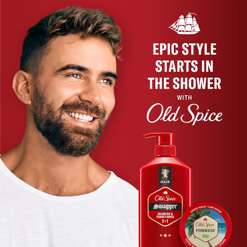 Old Spice Fiji Pomade for Men - Loose Hold, Low Shine Hair Styling (2.22 Oz)