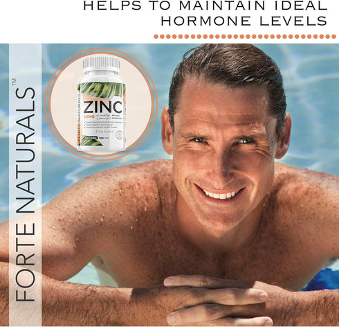 Zinc Supplements (100 Tablets) - Vegan 50mg Daily Supplement for Sensitive Stomachs, Non-GMO