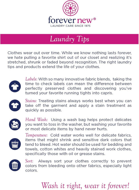 FOREVER NEW Liquid Laundry Detergent, Nontoxic Hypoallergenic Soap for Colors & Sensitive Skin, 32 fl. oz, Original