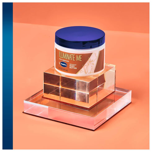 Vaseline Illuminate Me Shea Butter Whipped Body Butter, 11 oz for Melanin Rich Skin
