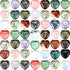 Fumete 60 Pieces Mini Natural Heart Stone - 20mm Pocket Heart Love Carved Chakra Reiki Energy Balancing Stones