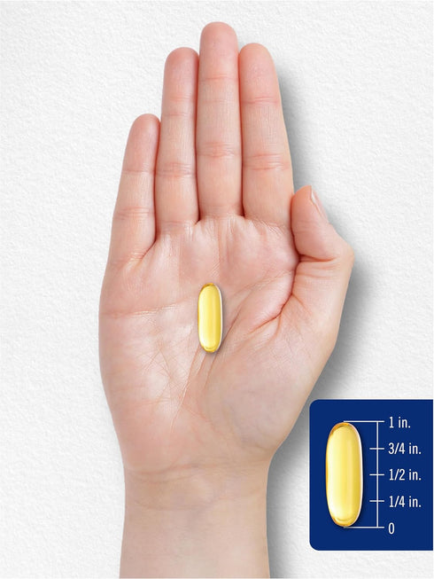 Carlyle Fish Oil 2000mg - 600mg Omega 3 with EPA & DHA, 90 Odorless Softgels, Lemon Flavored Supplement, Non-GMO &