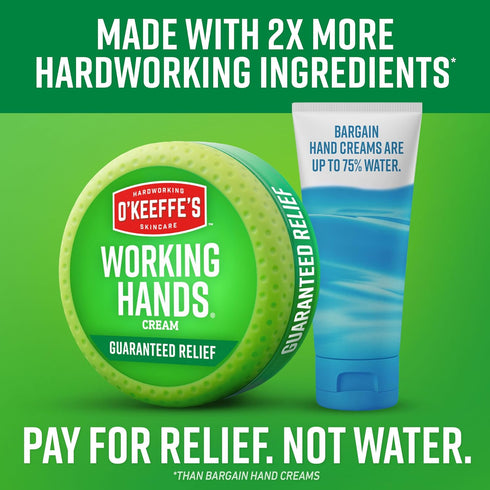 O'Keeffe's Working Hands Hand Cream for Extreme Dryness - 1 oz Tube (3 Pack) - Repairing Skincare for Cracked Hands