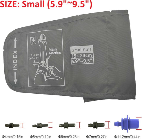 Pediatric Blood Pressure Cuff for Kids & Women - Small Child BP Cuff with 5 Connectors