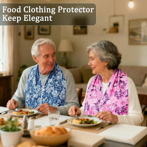 Reversible Adult Bibs for Seniors - Stylish Dining Protectors for Men & Women