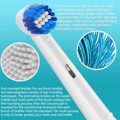 KHBD 16 Pack 4 4 4 4 Replacement Heads for Oral B Braun- Includes Sensitive Brush, Precision Brush, Deep Cleaning