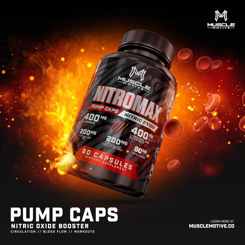 Nitric Oxide Booster with L-Arginine, L-Citrulline, Beta Alanine - 60 Capsules Non-GMO, Gluten-Free, Vegan
