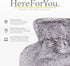 Hot Water Bottle with Soft Cover, 1.8L Large, Classic Hot Water Bag for Pain Relief, Light Grey