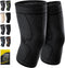 CAMBIVO 2 Pack Knee Braces for Knee Pain, Compression Sleeve for Men and Women, Black, X-Large