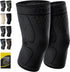 CAMBIVO 2 Pack Knee Braces for Knee Pain, Compression Sleeve for Men and Women, Black, X-Large