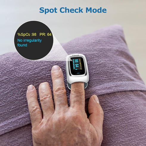 Vibeat Fingertip Pulse Oximeter - Blood Oxygen Saturation Monitor, Portable SPO2 & Pulse Rate Monitor, Batteries