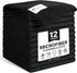SIFANGKE Microfiber Cleaning Cloth, 12 Pack Lint-Free and Highly Absorbent Rags, Black Reusable