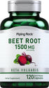 Piping Rock Beet Root Capsules 1500 mg | 120 Pills | Non-GMO, Gluten Free Extract Supplements