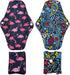 Reusable Menstrual Pads (7 in 1, 10in*7in), PHOGARY Bamboo Cloth Pad for Heavy Flow with Wet Bag, Washable Overnight