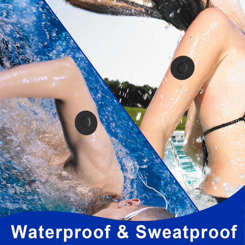 25 Pack Waterproof Adhesive Patches for Libre 1/2/3 Sensors, No Glue Center, Hypoallergenic & Latex Free