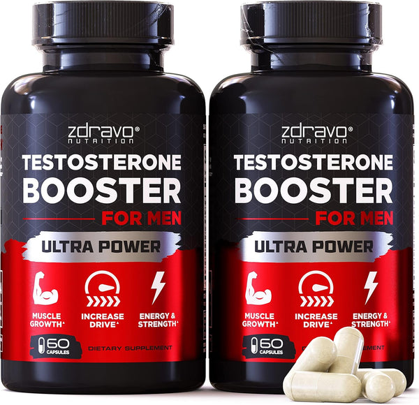 Testosterone Booster Supplement for Men | Workout Pills for Muscle Growth, Libido, Stamina, Strength