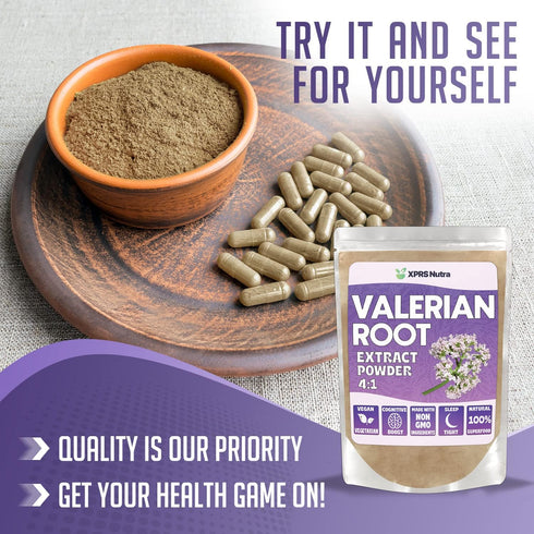 XPRS Nutra Valerian Root Extract Powder 4:1 - Premium Vegan Herbal Sleep Assist for Cognition (4 Ounce)